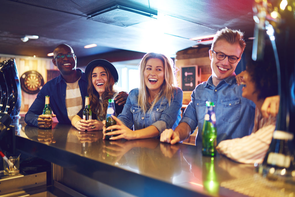 Group in the bar