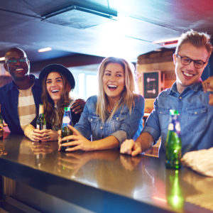 Group in the bar