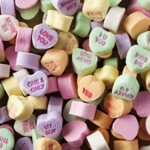 Colorful Conversation Hearts Candy