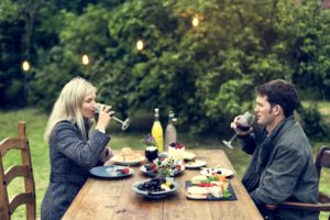 Couple Love Drinking Wine Concept