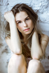 Female portrait of cute woman indoors
