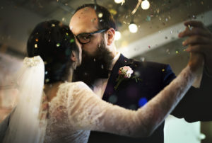Newlywed Couple Dancing Wedding Celebration