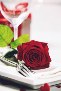 Valentine's Day or romantic dinner concept