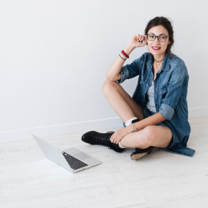 Woman with laptop