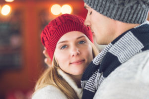 Young couple in love close-up